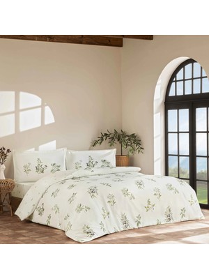 Linens Allday Oliva Pamuk Saten Çift Kişilik Nevresim Takımı Beyaz