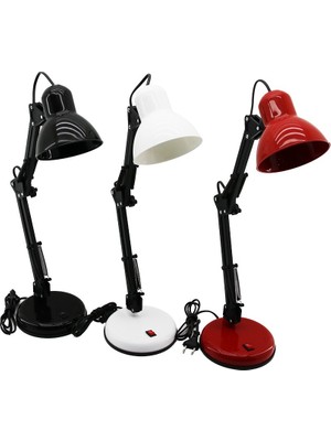 My Best Store Metal Akrobat Ayaklı Elektrikli Masa Lambası Renkli Plastik Tabla - Kafa (4887) MYBESTSTORE-4829