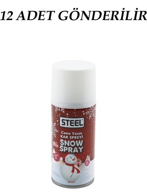 My Best Store 12 Adet Snow Party Spray Kar Spreyi 150ML Her Yüzeye Kar Efektli Yazı Yazma (4887) Mybeststore-48