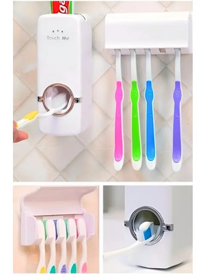 Mucit Home Diş Macunu Sıkacağı ve 5 Li Fırça Tutucu