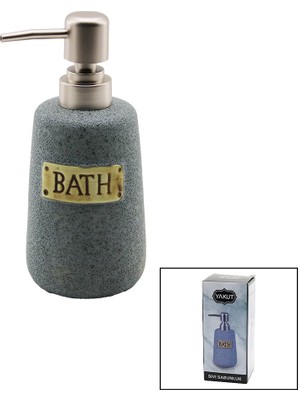 My Best Store Yuvarlak Gri - Mat Desen Seramik Sıvı Sabunluk (4887) MYBESTSTORE-482957