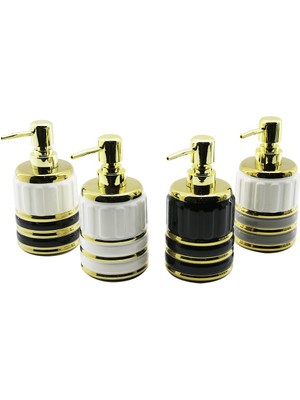 My Best Store Şişe Gold Kapak - Boğum Seramik Sıvı Sabunluk 7.5X10.5CM (4887) MYBESTSTORE-482957