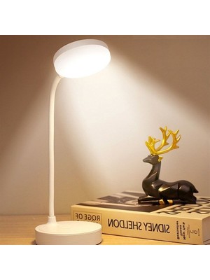 My Best Store Yuvarlak Usbli Dokunmatik 3 Kademeli 360 Derece  Özel Göz Korumalı LED Lityum Masa Lambası (4887