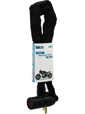 My Best Store Zincirli Anahtarlı  Motor - Bisiklet Kilit Bez Kılıflı Aç-Kapa Kilit Kapak 100CM (4887) My
