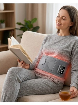 Karahanbey Kablosuz Isı Terapili Bel Kemeri 3 Masaj Modlu USB Şarjlı Tasarım - Lisinya