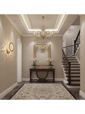 Elizim Home Lighting Halka Kristal Taşlı Gold Ledli Aplik