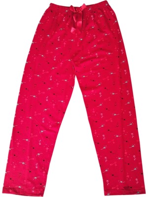 Toyigoo Beli Lastikli Mevsimlik Viskon Penye Pantolon Kırmızı TYG-84037RS