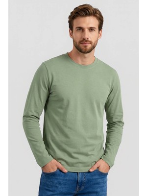 Kaktüs Standart Fit Basic O Yaka Uzun Kollu İnce Erkek T-Shirt - 87997