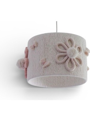 Elizim Home Lighting Makrome Sega Pembe Sarkıt Avize