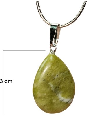 Toyigoo Akuamarin Doğal Taşı Zincirli El Yapımı Kolye Uç: 3 cm Zincir: 20 cm Kutulu TYG-84037RS