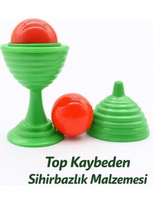 İntora Yeşil Renk Sihirli Kupa Top Kaybetme Oyunu 7 cm