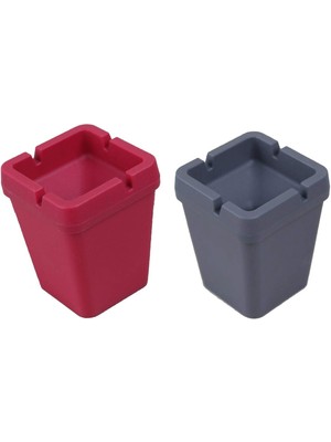 Toyigoo Kullan At Kokusuz Kare Ikili Set Küllük Ev/ofis/araç 10X8X8 cm TYG-84037RS