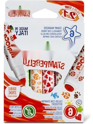 MarkEntegra Yıkanabilir Kalın Uçlu Keçeli Boya Kalemi Seti - 6'lı