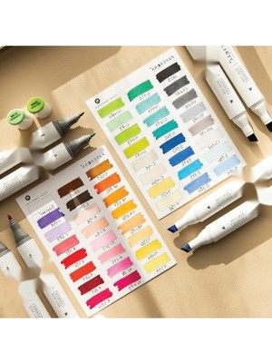 MarkEntegra 48'li Çift Uçlu Alkol Bazlı Marker Kalem Seti