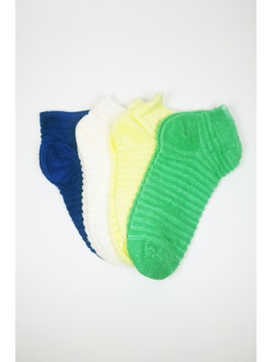 Toyigoo Kadın Havlu Patik Bilek Çorap Ev Çorabı 4 Çift TYG-84037RS