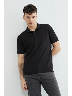 FullaModa Ribanalı Polo Yaka Tişört