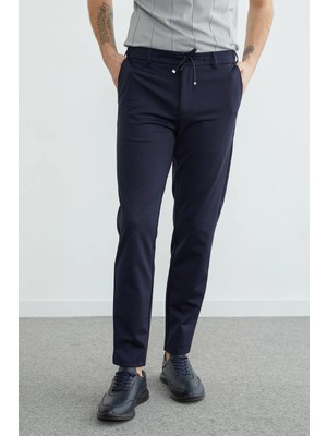 FullaModa Beli Bağcıklı Kumaş Pantolon