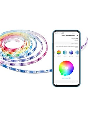 MarkEntegra Rgbw Çok Renkli LED Şerit - Uygulama Kontrolü, Müzik Senkronizasyonu