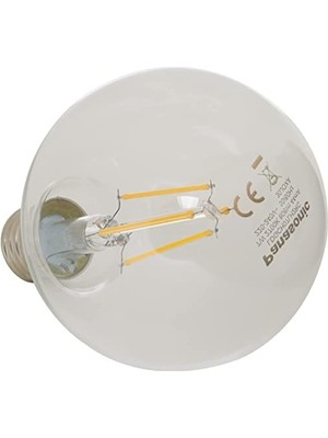 MarkEntegra E27 LED Filament Lamba, Sarı Işık (2700K), 7W, 806 Lümen, G95