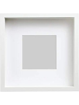 MarkEntegra Derin Beyaz Kare Ahşap Fotoğraf Çerçevesi (25X25 Cm)