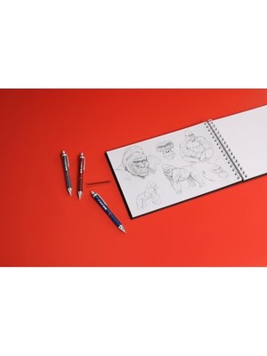 MarkEntegra Retro Tasarımlı Mekanizmalı Kalem (0.5 mm Kırmızı)