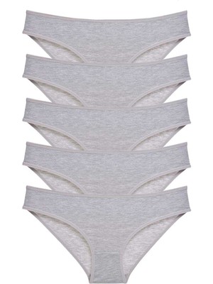 Toyigoo 5 Adet Süper Eko Set Likralı Kadın Slip Külot Gri TYG-84037RS