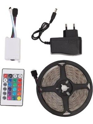 MarkEntegra 5 Metre Rgb Şerit LED Işık - Suya Dayanıklı, Kumandalı, 16 Renk Seçeneği