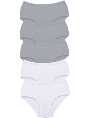 Toyigoo 5 Adet Tutku Kadın Yüksek Bel Bato Kalın Lastik Külot S11 TYG-84037RS