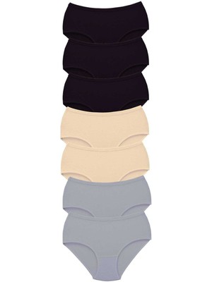 Toyigoo 7 Adet Tutku Kadın Yüksek Bel Bato Kalın Lastik Külot S14 TYG-84037RS