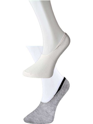 Toyigoo Gri ve Beyaz Kadın Babet Çorap 6 Çift TYG-84037RS