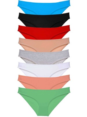 Toyigoo 8 Adet Süper Eko Set Likralı Kadın Slip Külot Set 1 TYG-84037RS