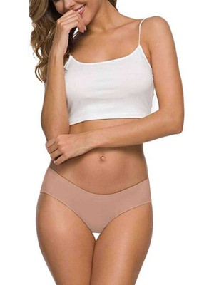 Toyigoo 3 Adet Kadın Dikişsiz Lazer Kesim Esnek Iz Yapmayan Külot Ten TYG-84037RS