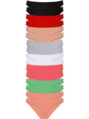 Toyigoo 16 Adet Süper Eko Set Likralı Kadın Slip Külot 8 Renkli TYG-84037RS