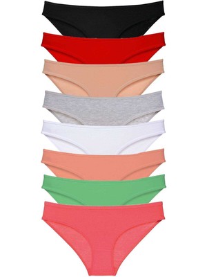 Toyigoo 8 Adet Süper Eko Set Likralı Kadın Slip Külot Set 1 TYG-84037RS
