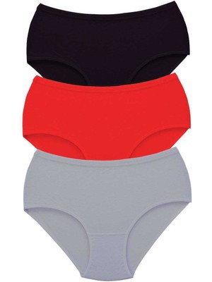 Toyigoo 3 Adet Tutku Kadın Yüksek Bel Bato Kalın Lastik Külot S2 TYG-84037RS