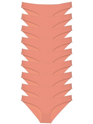 Toyigoo 9 Adet Süper Eko Set Likralı Kadın Slip Külot Pudra TYG-84037RS