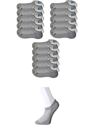 Toyigoo Gri Erkek Görünmez Çorap 15 Çift TYG-84037RS
