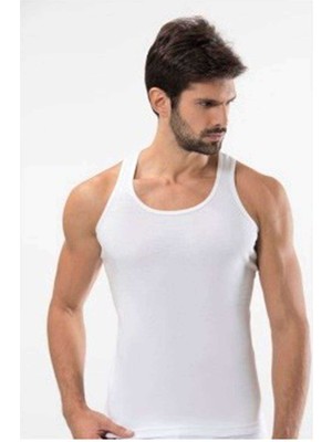 Toyigoo 3 Adet Tutku Ribana Spor Erkek Beyaz Atlet 0118 TYG-84037RS