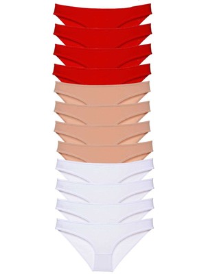 Toyigoo 12 Adet Süper Eko Set Likralı Kadın Slip Külot 508 TYG-84037RS