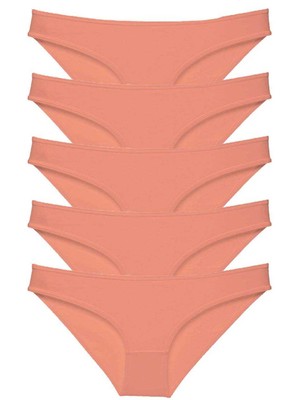 Toyigoo 5 Adet Süper Eko Set Likralı Kadın Slip Külot Pudra TYG-84037RS