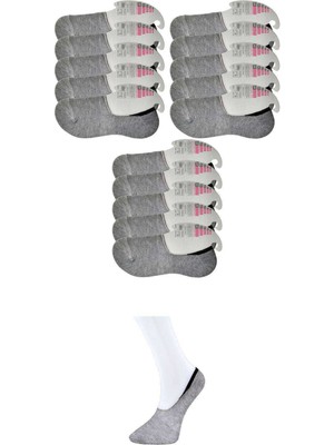 Toyigoo Gri Kadın Babet Çorap 15 Çift TYG-84037RS