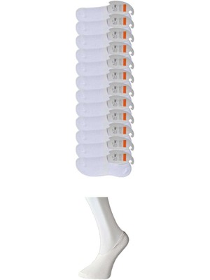 Toyigoo Beyaz Erkek Babet Çorap 12 Çift TYG-84037RS