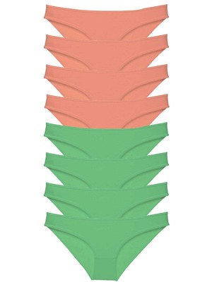 Toyigoo 8 Adet Eko Set Likralı Kadın Slip Külot Pudra Yeşil TYG-84037RS