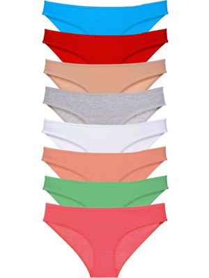 Toyigoo 8 Adet Süper Eko Set Likralı Kadın Slip Külot Set 8 TYG-84037RS