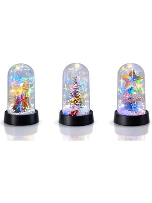 Toyigoo Yılbaşı Temalı Işıklı Dekoratif Cam Fanus TYGRSYT9573