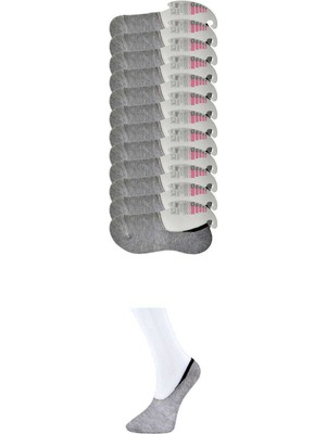 Toyigoo Gri Kadın Babet Çorap 12 Çift TYG-84037RS
