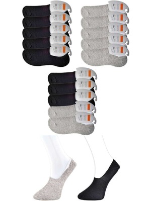 Toyigoo Siyah ve Gri Erkek Babet Çorap 15 Çift TYG-84037RS