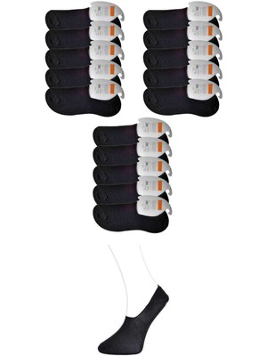 Toyigoo Siyah Erkek Babet Çorap 15 Çift TYG-84037RS