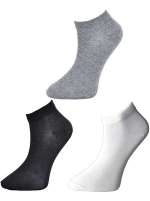 Toyigoo Siyah Gri ve Beyaz Kadın Bilek Çorap 15 Çift TYG-84037RS