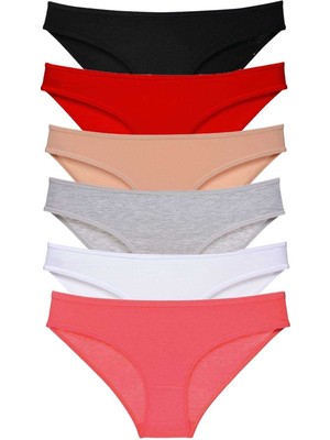 Toyigoo 6 Adet Süper Eko Set Likralı Kadın Slip Külot Renk 3 TYG-84037RS